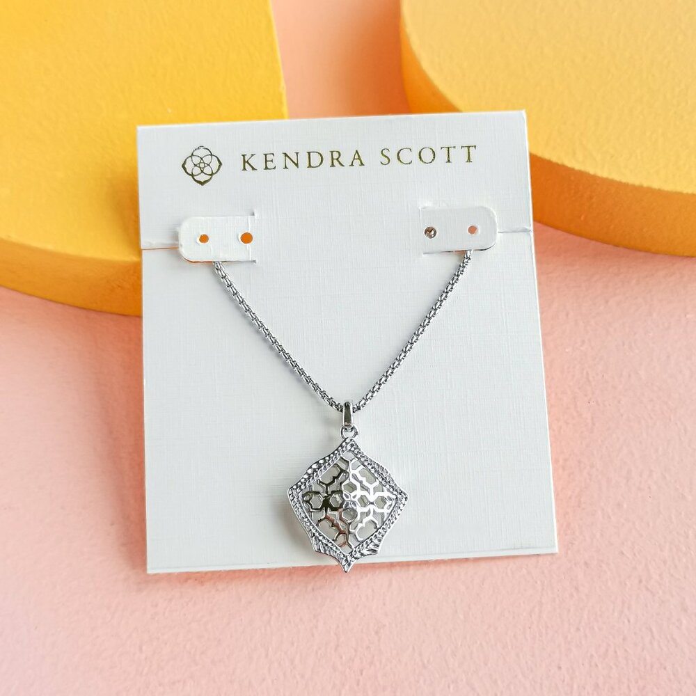 Kendra Scott - Kacey Filigree Mix Silver Long Necklace - NEW